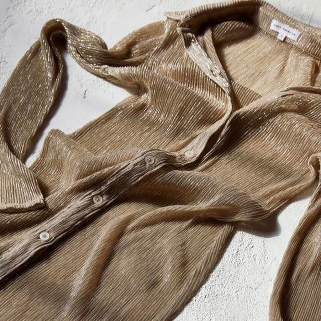 Good American Sheer Button Down